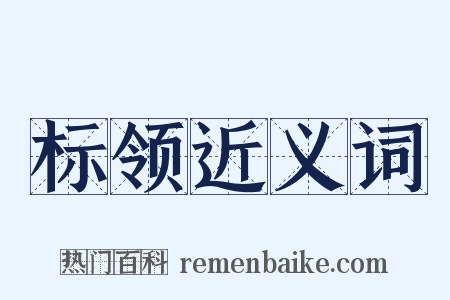 标领近义词是什么意思的图片